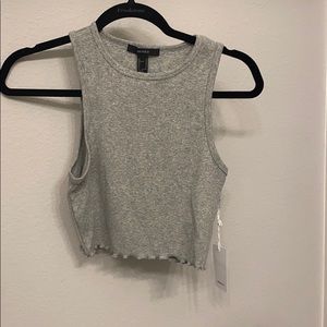 Forever 21 gray semi cropped top